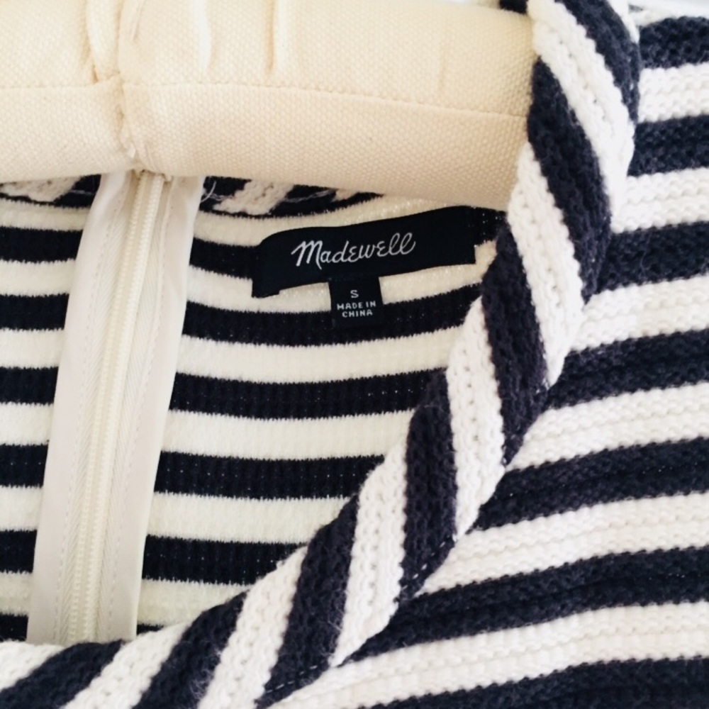 Madewell Navy & White Striped Sailor Dress Small - Picture 4 of 5